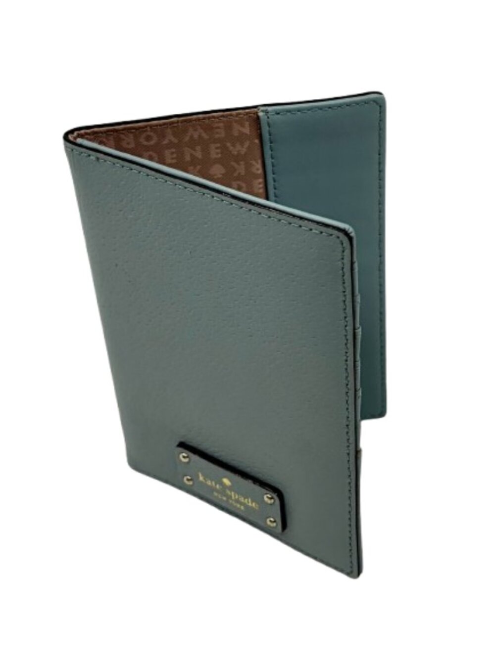 KATE SPADE~Wellesley~PASSPORT CASE~PEBBLED LEATHER in Blue Hydrangea